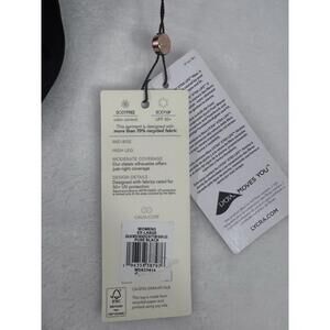 Calia Bikini Bottom XXL 1X 18 Black Wide Banded High Leg NWT